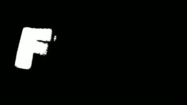 Fear Metni Sprey Boya Efekti Graffiti Kit Maskesi Koleksiyonu