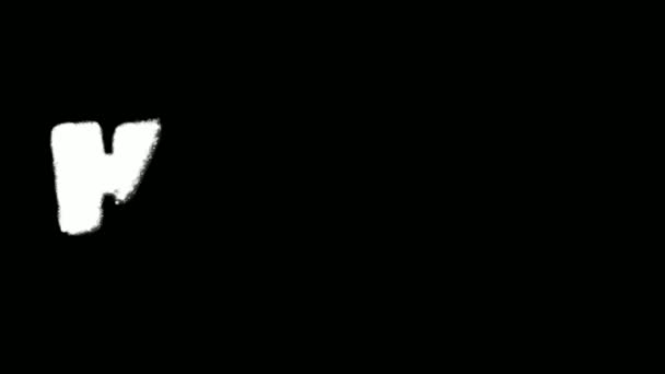 ハイキングテキストスプレー効果落書きキットマスクコレクション — ストック動画