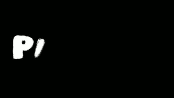 ピラニアテキストスペイン語効果落書きキットマスクコレクション — ストック動画
