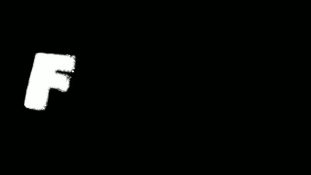 Кузня Текст Спрей Фарба Ефект Графіті Набір Маски Колекція — стокове відео