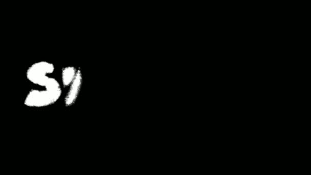 Тінь Текст Спрей Фарба Ефект Графіті Набір Маски Колекція — стокове відео