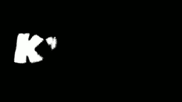 Кіотський Текст Спрей Фарба Ефект Графіті Набір Маски Колекція — стокове відео