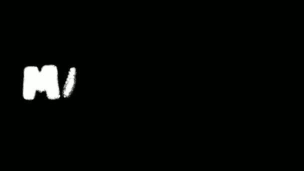 曼陀林文字喷涂效果涂鸦套件面具系列 — 图库视频影像