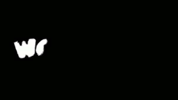 Навантаження Текст Спрей Фарба Ефект Графіті Набір Маски Колекція — стокове відео