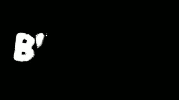 Куля Текст Спрей Фарба Ефект Графіті Набір Маски Колекція — стокове відео