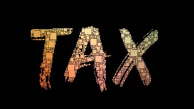 Vergi Kaçamağı Pixelated Metin Değiştirme Kutuları Arıza Efekti