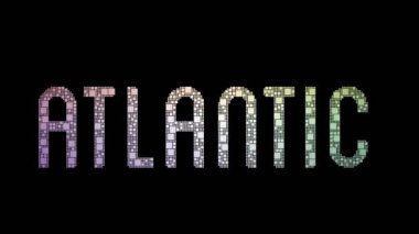 Atlantic City Pikselleştirilmiş Metin Büküm Kareleri Arıza Efekti