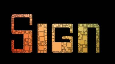 Pikselli Metin Dönüşüm Piksellerini Arıza Efekti ile İmzala