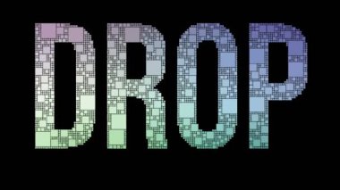 Arıza Efekti ile Pikselli Metni Değiştirme Izgarasını Bırak