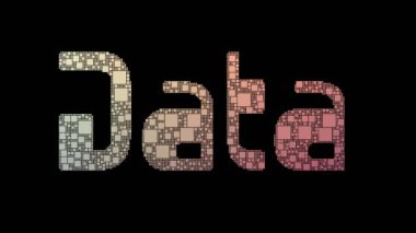 Veri Yapısı Pikselleştirilmiş Metin Büküm Döngüsü Kareleri Arıza Efekti
