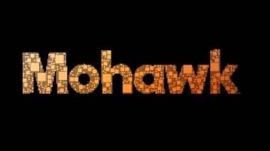 Mohawk Nehri Pixelated Metin Dönüşümlü Dönüşüm Pikselleri Arıza Efekti