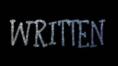 Yazılı Dil Pixelated Metin Dönüşümlü Dönüşüm Pikselleri Arıza Efekti