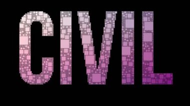 Sivil Kanun Pixelated Metin Büküm Sistemi Arıza Efekti
