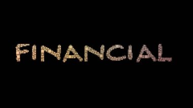 Finansal Piyasa Pixelated Metin Büküm Kareleri Arıza Efekti