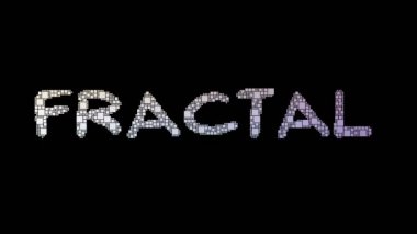 Fraktal Geometri Pixelated Metin Birleştirme Kutuları Arıza Efekti ile