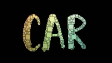 Arıza Efektiyle Araç Kredisi Pixelated Metin Değiştirme Izgarası