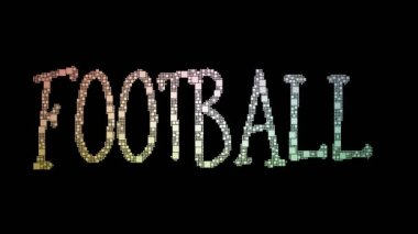 Futbol Sezonu Pikselleştirilmiş Metin Büküm Kareleri Arıza Efekti