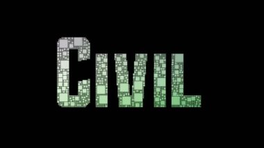 Sivil Haklar Pixelated Metin Dönüşümlü Dönüşüm Kareleri Arıza Efekti