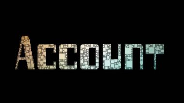 Hesap Yöneticisi Pixelated Metin Dönüşümlü Dönüşüm Pikselleri Arıza Efekti