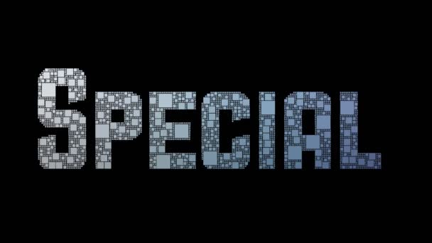Speciální Verze Pixelated Text Warping Looping Grid Glitch Effect — Stock video