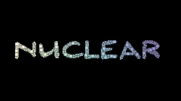 Nuclear Medicine Pixelated Text Warping Looping Grid Med Glitch Effect — Stockvideo