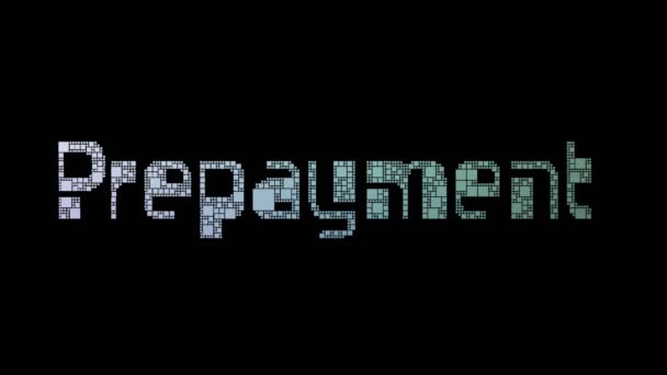 Kara Przedpłaty Pixelated Text Merging Looping Grid Glitch Effect — Wideo stockowe