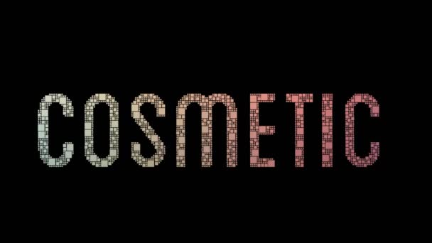 Chirurgien Cosmétique Pixelated Texte Morphing Boucle Pixels Avec Effet Glitch — Video