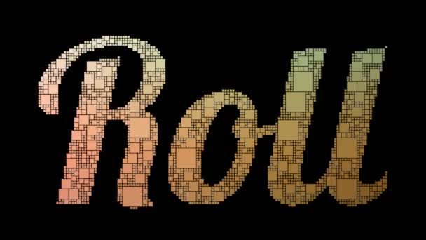Roll On Pixeltext Morphing Looping Boxes mit Glitch-Effekt