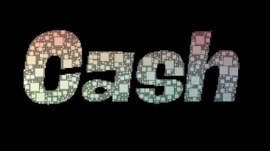 Cash Basis Pixelated Metin Birleştirme Döngü Kutuları Arıza Efekti