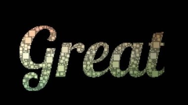 Büyük Fiyatlar Pixelated Metin Birleştirme Döngü Pikselleri Arıza Efekti ile