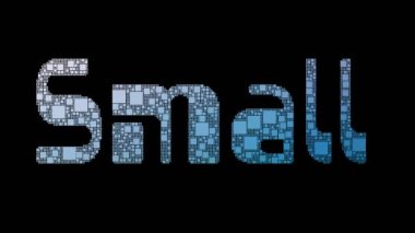 Küçük Değişim Pixelated Metin Birleştirme Döngü Kareleri Arıza Efekti