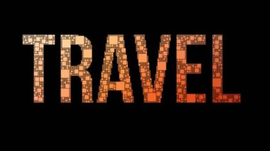 Seyahat Temsilcisi Pikselleştirilmiş Metin Büküm Döngüsü Arıza Efekti