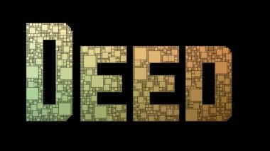 Deed Anketi Pixelated Metin Birleştirme Döngü Kareleri Arıza Efekti