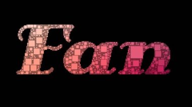 Fan E- posta Pixelated Metin Değiştirme Izgarası Arıza Efekti