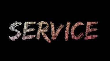 Servis Merkezi Pixelated Metin Dönüşüm Dönüşüm Kutuları Arıza Efekti