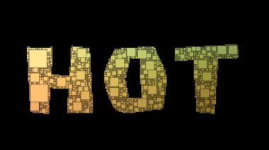 Sıcak Satır Pixelated Metin Değiştirme Döngüsü Arıza Efekti