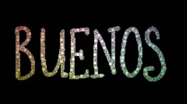 Buenos Dias Pixelated Metin Dönüşümlü Dönüşüm Şebekesi Arıza Efekti