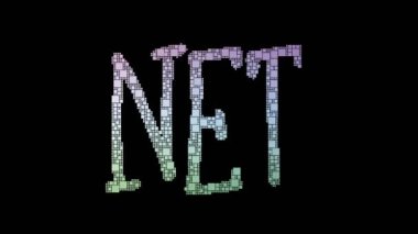 Ağ Satış Pixelated Metin Büküm Döngüsü Arıza Efekti