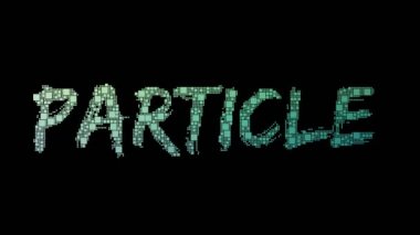 Parçacık Fiziği Pikselleştirilmiş Metin Birleştirme Döngü Kutuları Arıza Efekti ile