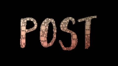 Posta Ofisi Pixelated Metin Birleştirme Döngü Kareleri Arıza Efekti