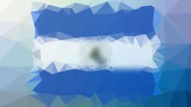 El Salvador Flag ISO: SV soluk modern tesselleme döngüsü animasyon üçgenleri