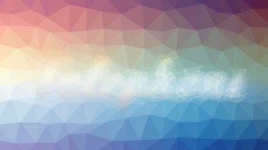 Telefon çözünen tekno tesselleştirilmiş döngü animasyon üçgenleri