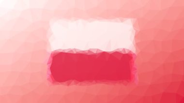 Polonya Bayrağı ISO: PL soluk modern tessellasyon titreşimli üçgenler