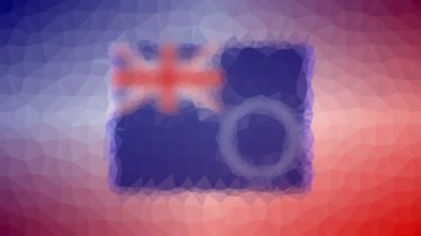 Cook Adaları Bayrağı ISO: CK modern tesselleştirme döngüsü gösteren çokgenler