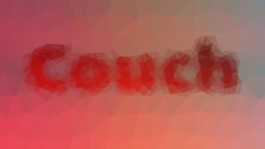 Kanepe garip tesselleştirilmiş döngü animasyon üçgenleri