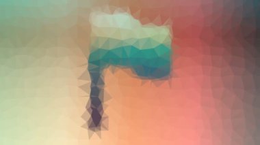 Bayrak solukluğu ilginç tesselleştirilmiş döngü hareketli üçgenler