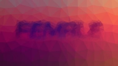 Kadın garip bir şekilde tesselleştirilmiş döngü animasyon üçgenleri.