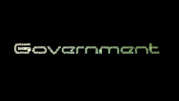 Overheid Inkomsten Pixelated Text Warping Looping Pixels Met Glitch Effect — Stockvideo