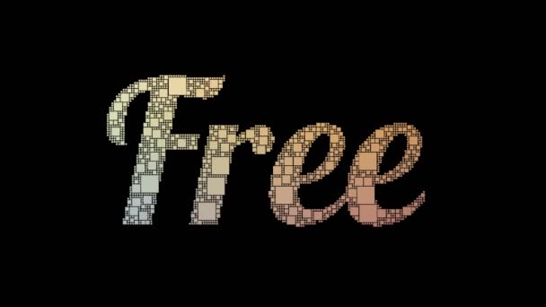Free Speech Pixelated Text Transformer Les Boîtes Boucle Avec Effet — Video