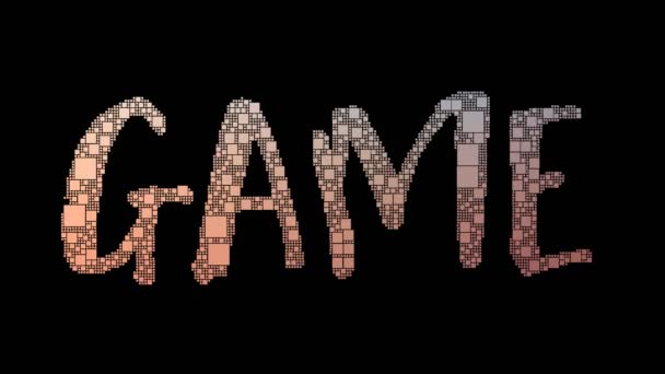 Game Show Pixelated Text Morphing Looping Piazze Con Effetto Glitch — Video Stock